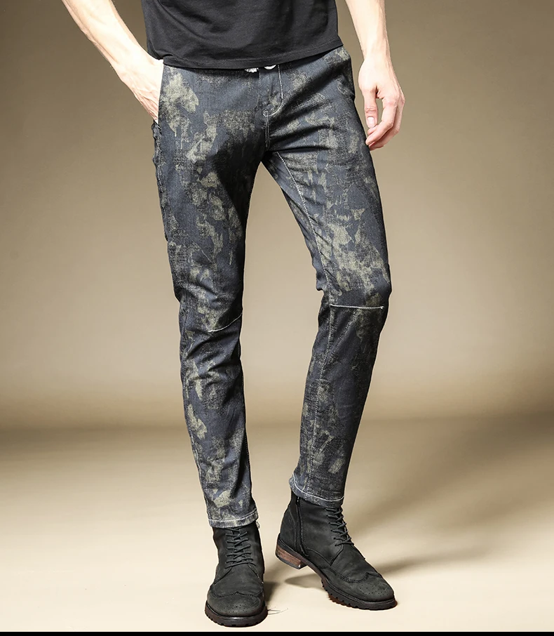 Бесплатная доставка Новые мужские повседневные осенние корейские джинсы узкие