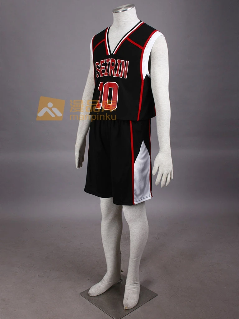 

Kuroko no Basuke Basket seirin black school basketball suit mens uniforms boys sport clothes No.10 Kagami Taiga cosplay costume