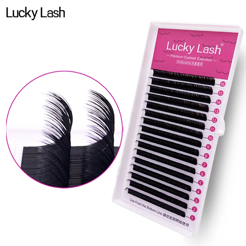 

Lucky Lash Individual Eyelash Extension Supplies False Professional Faux Mink Eyelashes Extensions Russian Volume Lashes