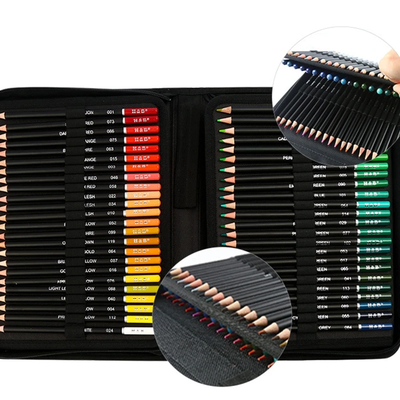

2021 New 145pcs Drawing Sketch Pencils Graphite Charcoal Oil Colored Pen Bag Art Supplies