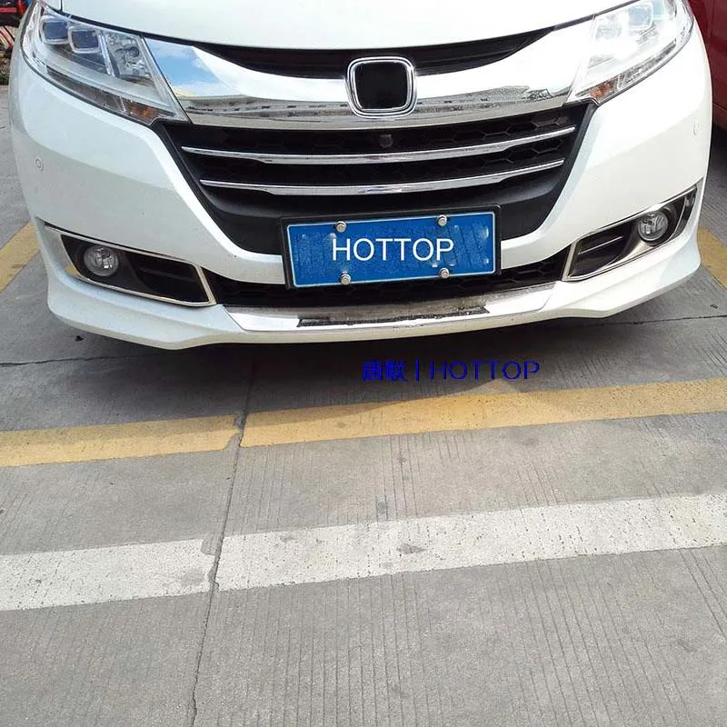 Стайлинг автомобильной крышки для Honda Odyssey 2015 2016 из нержавеющей стали передняя