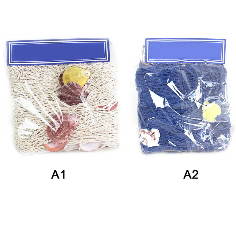 Mediterranean Decorative Fishing Nets With Shells Home Wall Handmade Photo | Дом и сад