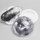 Тарелка для хранения, форма из смолы, Овальный Круглый лоток, силиконовая форма для хранения ювелирных изделий, тарелка для самостоятельного изготовления, Декор для дома и стола, литые инструменты