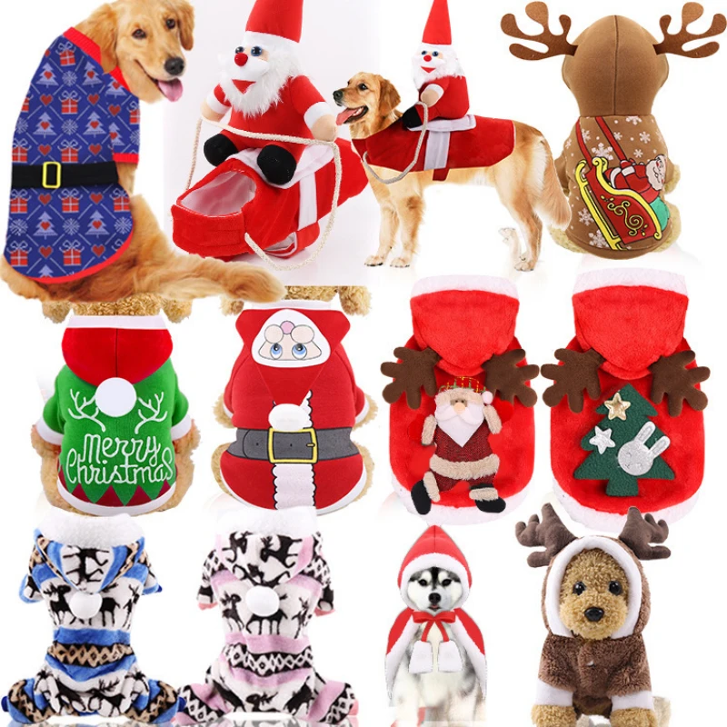 

Pet Dog Jumpsuits Clothing for Dogs Pajamas Fleece Small Puppy Coat Pet Outfits Hoodie Clothing Cats Soft Warm Clothes Christmas