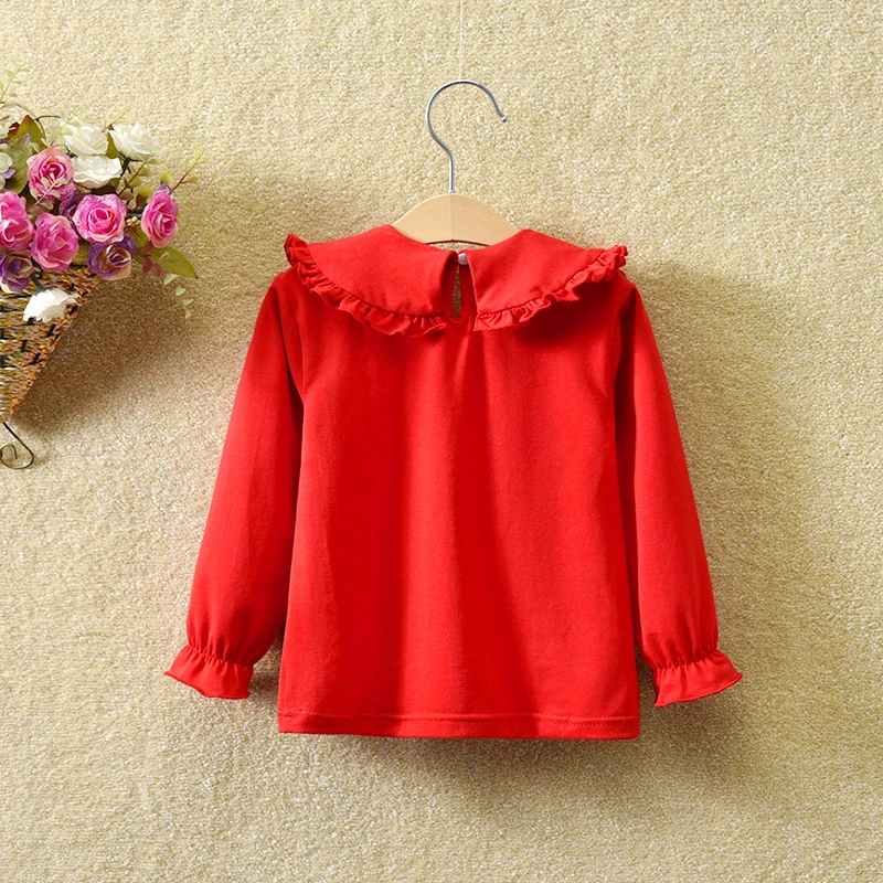 baby girls clothes spring t-shirts long-sleeve lovely princess tshirt cotton o-neck female children clothing top tees