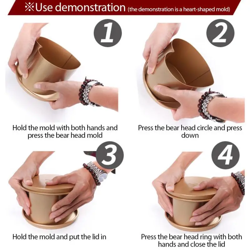 Форма для хлеба с золотой медведем мультяшная антипригарная форма выпечки