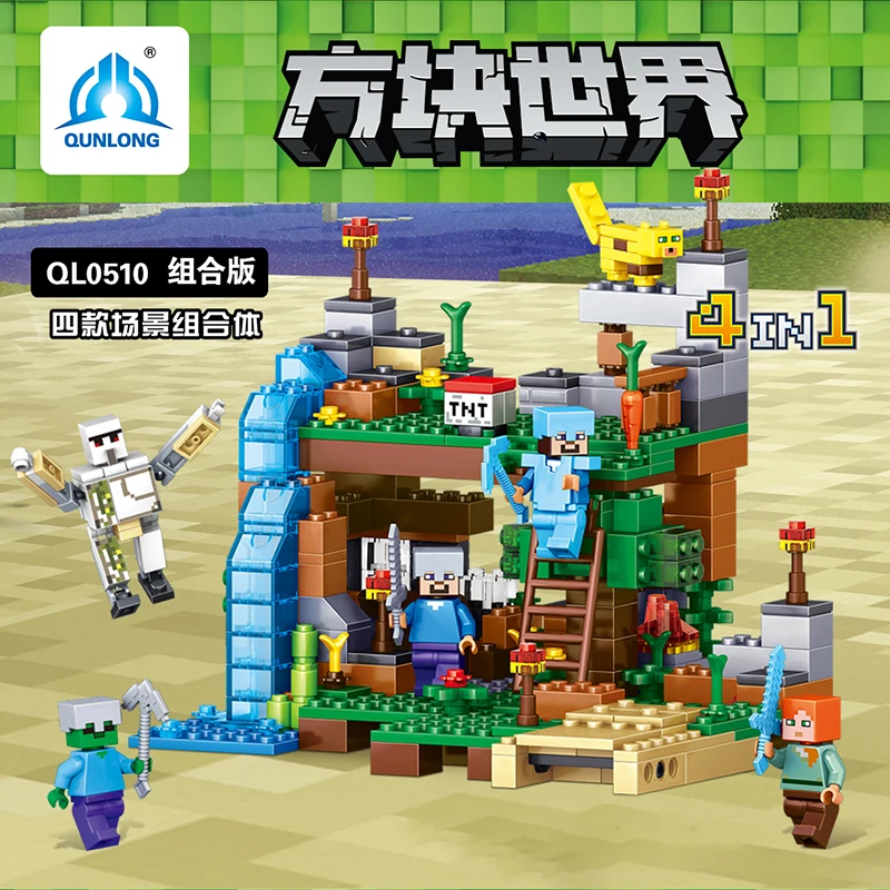 4 в 1 LegedMy World Tree House Строительные блоки Набор игрушек DIY Развивающие детские