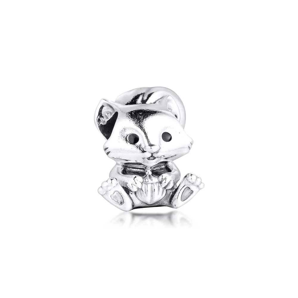 

GPY Cute Squirrel Charms 925 Original Fit Pandora Bracelet Sterling Silver Beads for Jewelry Making DIY Kralen