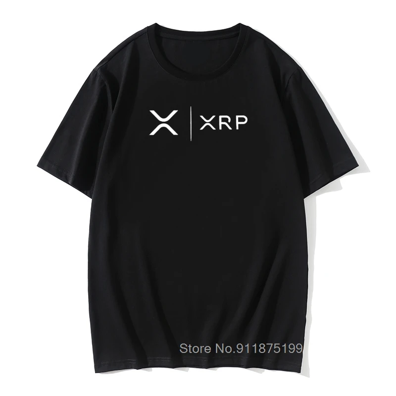 

Side By Side Ripple Coin XRP T Shirt Unique Design T-Shirt Organic Cotton Faddish Homme High Street Tee Shirts shirt