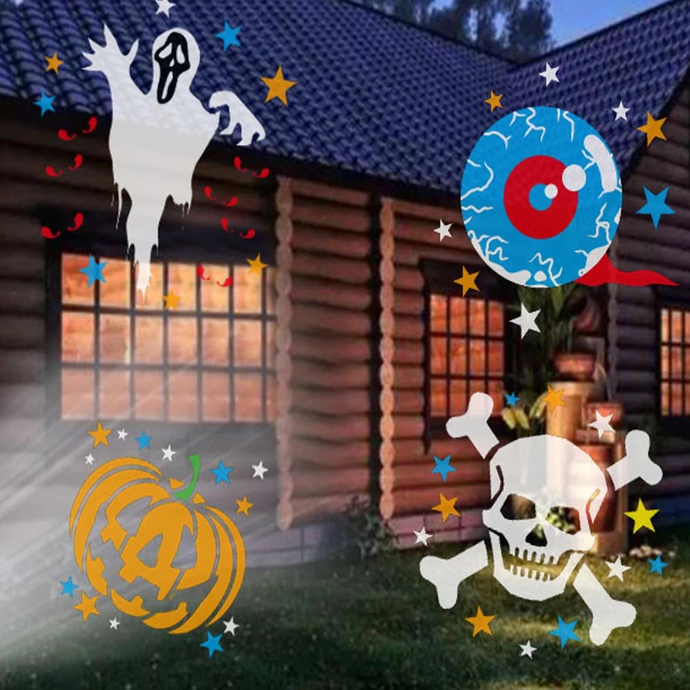 4 узора светодиодный лазерный проектор лампа Снежинка диско свет