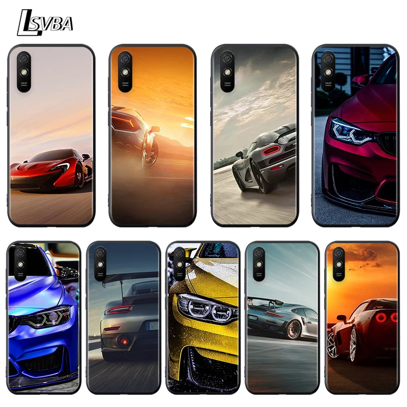 

Car sports car cool For Xiaomi Redmi 9 9C 9A 9I 9T 10X 8A 8 7A 7 6A 6 5 S2 Y3 Y2 GO K20 Pro Prime Black Phone Case