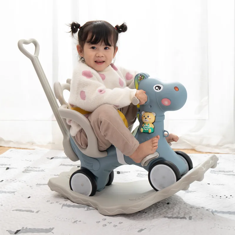Детская музыкальная лошадка-качалка IMBABY детское кресло-качалка скользящая