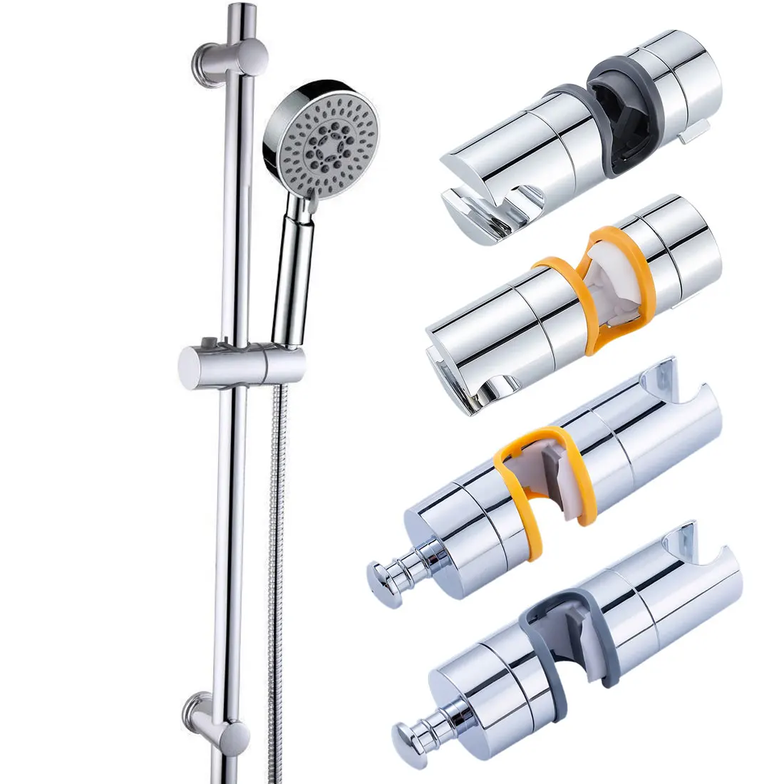 

Новинка verstelnaked 20-25 мм Douchekop Houder душ Houder Klem Douchekop Rail скользящий блеск аксессуары 360 ° вращение