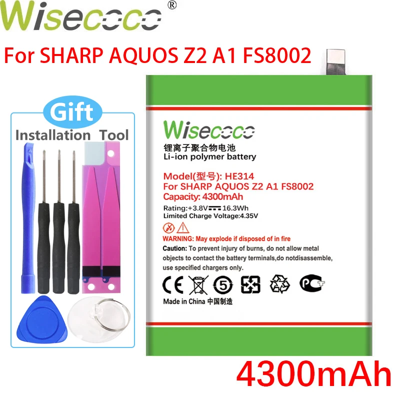 Новый аккумулятор Wisecoco HE314 4200 мАч для телефонов SHARP AQUOS Z2 A1 FS8002 Замена + номер