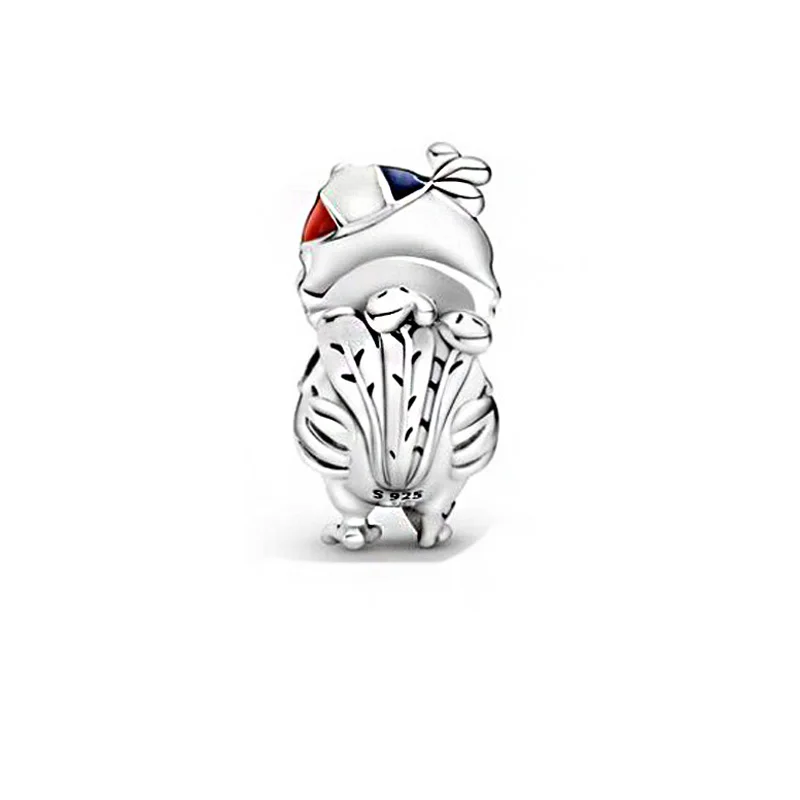 

2021 Spring Hot Sale 925 Sterling Silver Bead French Cockerel Charm Fit Original Pandora Bracelets Women Jewelry Gift