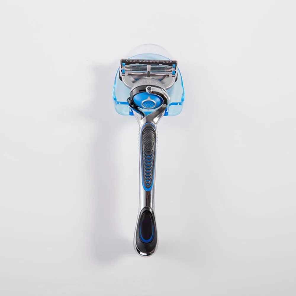 

3pcs Wall Razor Holder Shaver Holder with Strong Suction Cup Residue Organizer(Blue)
