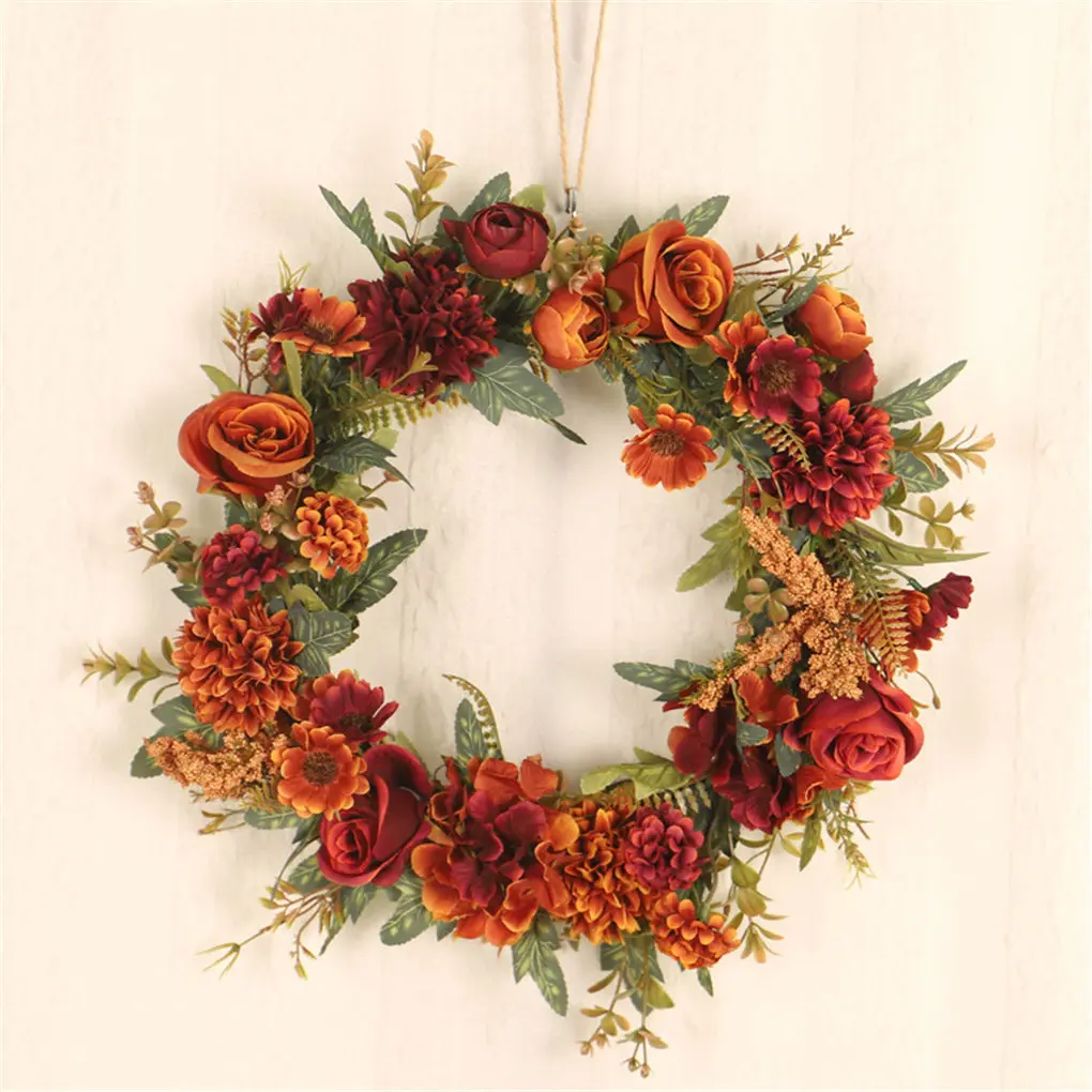 

Artificial Late Autumn Red Rose Wreath Decoration Simulation Wreath Wedding Party Wedding Dress Shooting Decoration Accessories