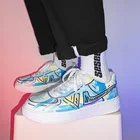 Мужские кроссовки высокого качества, 2021, модная Аниме обувь с ручной росписью, брендовые новые беговые кроссовки, хип-хоп граффити, баскетбольный тренер