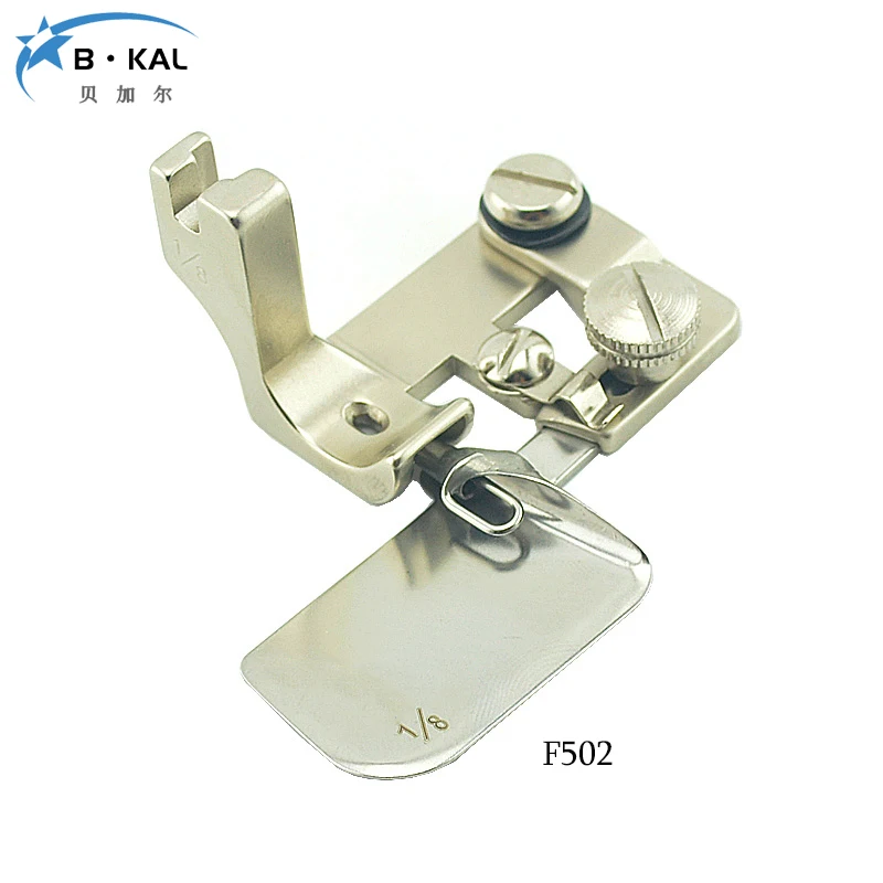 F502 шитье Hemmer foot zigzag папка крутой отложной воротник стальная дуга Круглый угол