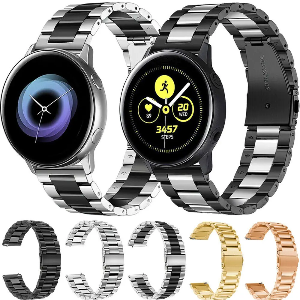 Ремешок из нержавеющей стали для Samsung Galaxy Watch Active 2 40 мм 44 умный Браслет 46 мм/Gear S3 22 20
