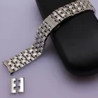 Ремешок для часов из нержавеющей стали 304L, металлический серебристый браслет для наручных часов, 16 мм 18 мм 19 мм 20 мм 21 мм 22 мм 24 мм