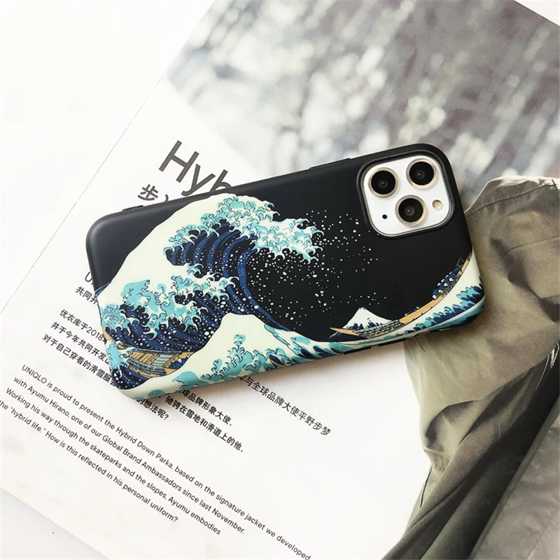 Чехол для телефона с рисунком морских волн iphone 12 12Pro Max 12Mini 11 11pro X XR XS SE 2020 7 8 Plus