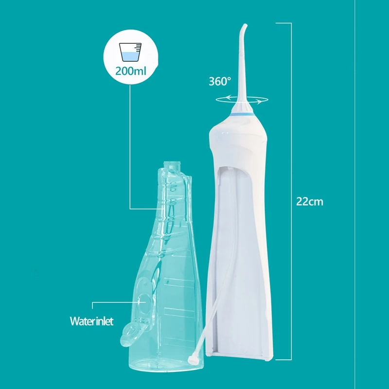 

Professional Oral Irrigator Electric Spray Tooth Cleaner USB Rechargeable Teeth Cleaner ,Irrigator with 3 Modes 4 Jets