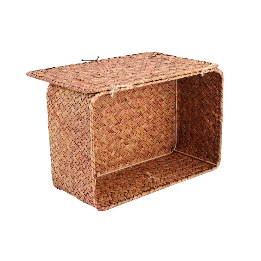 Морские водоросли с металлической кнопкой плетеная корзина соломы тканые сумки