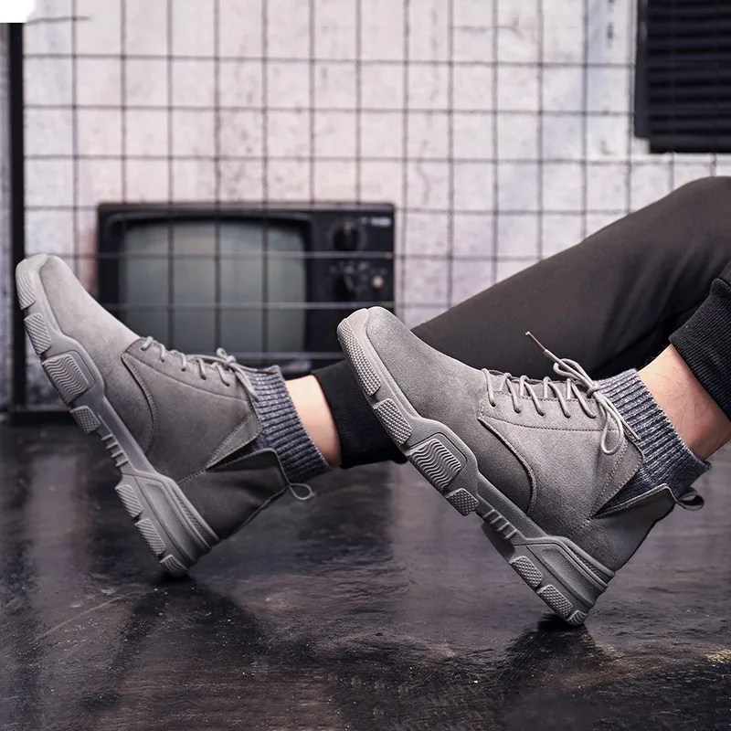 Высокие зимние армейские ботинки Повседневные высокие кроссовки удобные