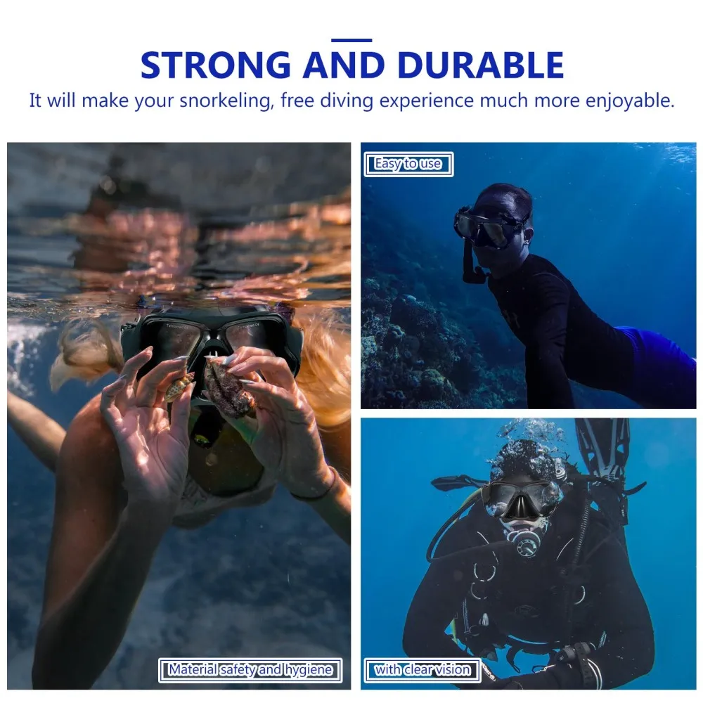 

1 Set Adult Snorkeling Mask Snorkel Set Compact Lightweight Snorkeling Gear