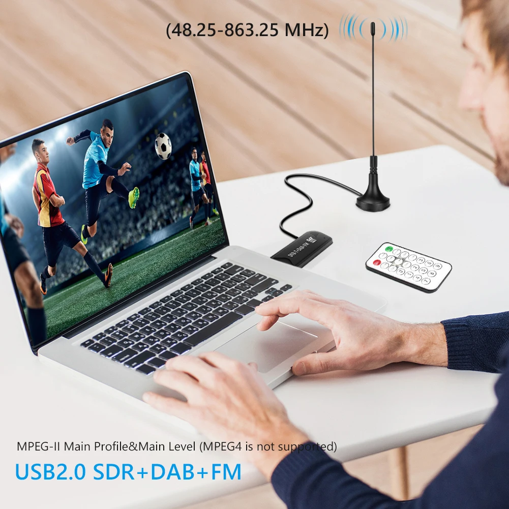 Цифровой ТВ-ресивер USB 2 0 цифровой DVB-T SDR + DAB FM HD ТВ-тюнер приемник RTL2832U R820T2 w/антенна