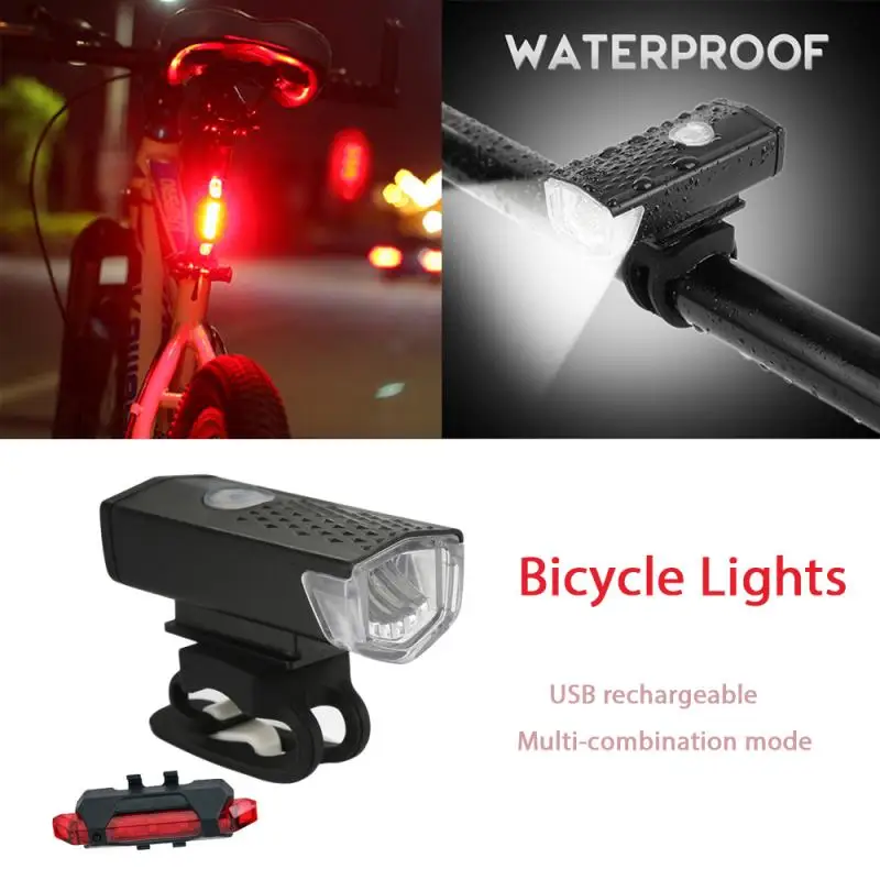 

Фары велосипедные светодиодные, 300 лм, зарядка через USB