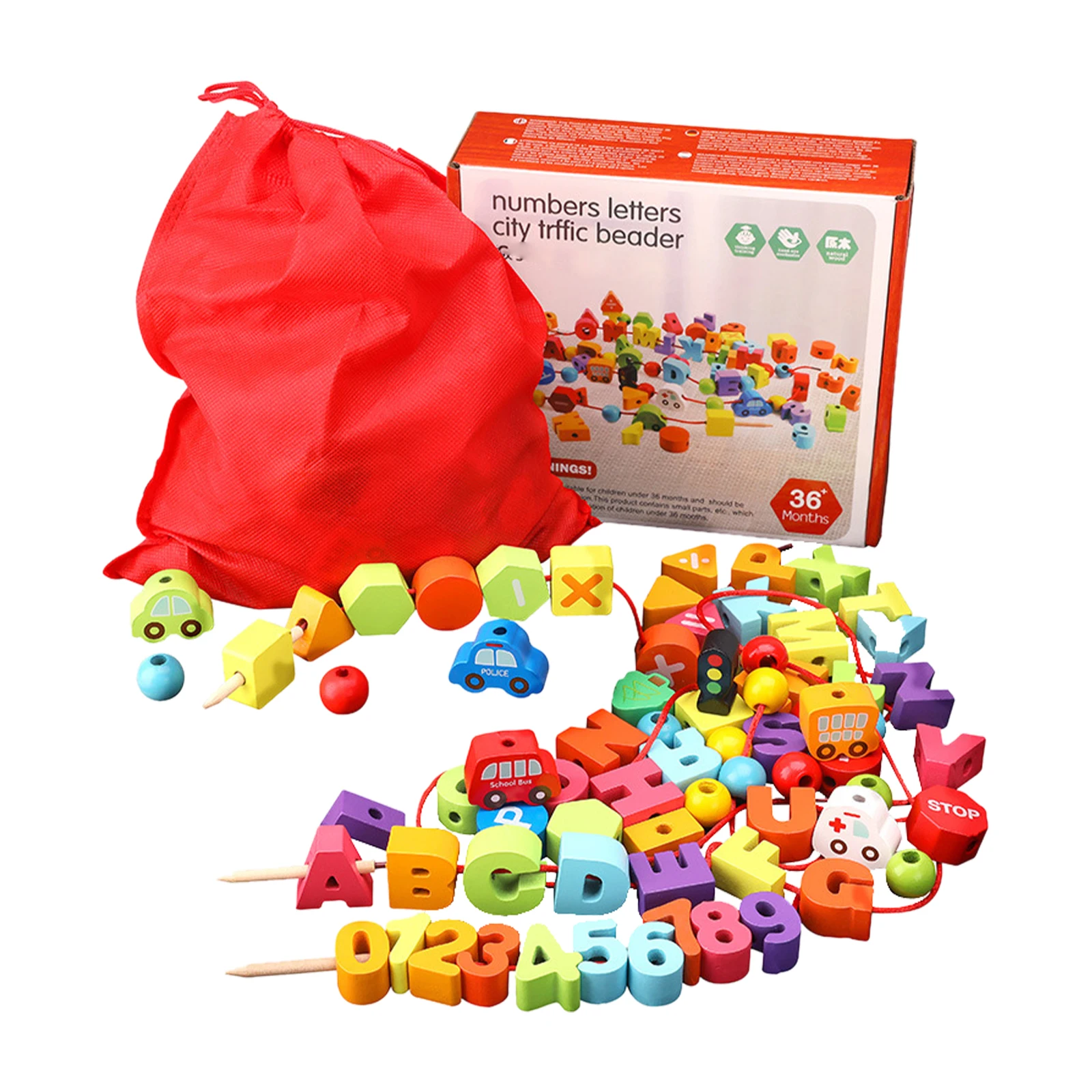 

Montessori Toys for 1 2 3 Year Old Toddlers Educational Toys Birthday Gifts Girls Boy Toddler Gift Threading Toy