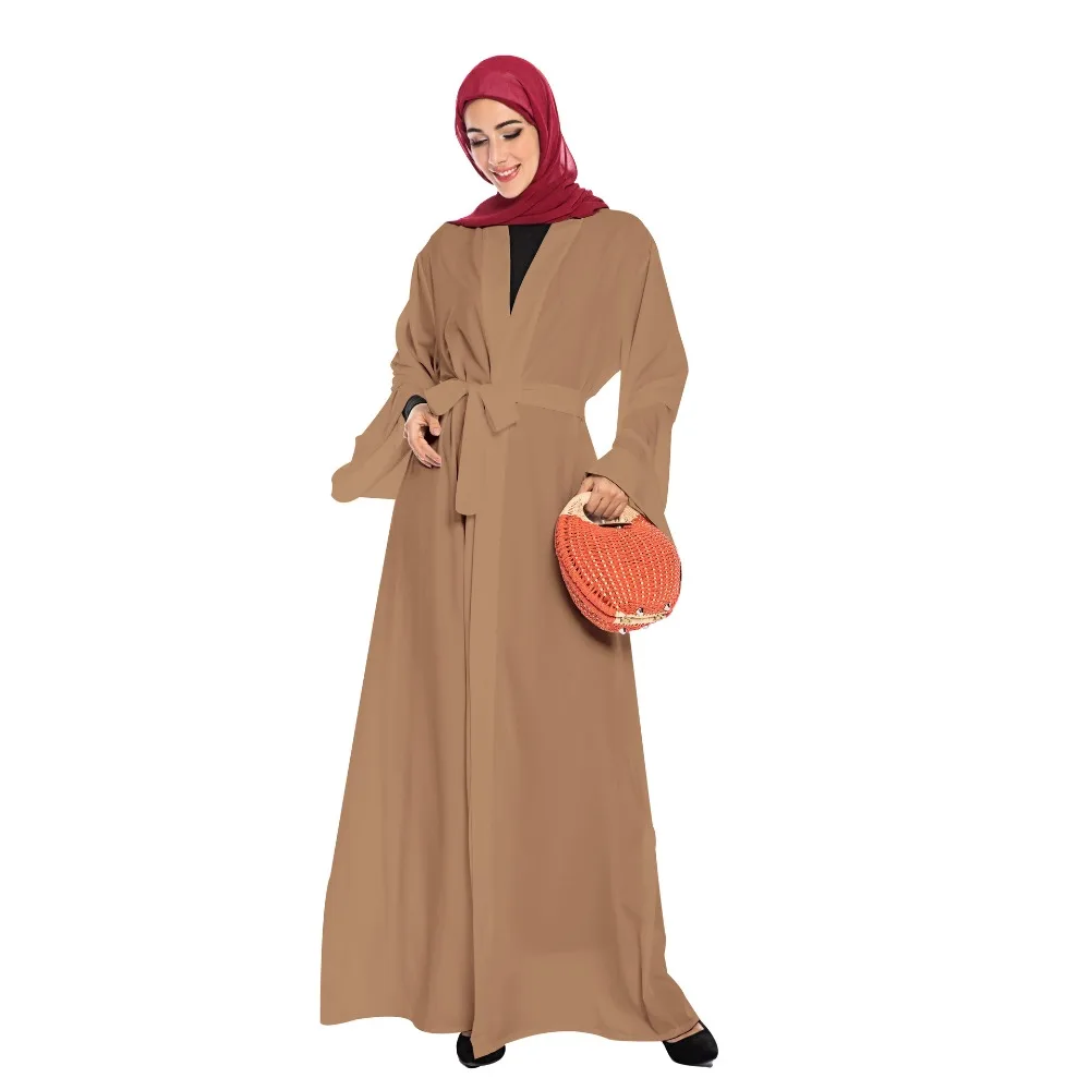 Элегантное мусульманское Открытое платье abaya Макси кардиган кимоно для вечеринок длинные халаты Jubah Ближний Восток Eid Рамадан Арабский исламский