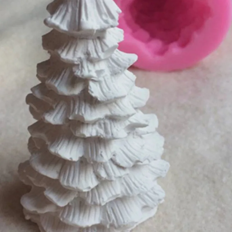 

3D Stereoscopic Christmas Tree Silicone Candle Mold Handmade Soap Molds Aromatherapy Gypsum Craft Epoxy Resin Mould