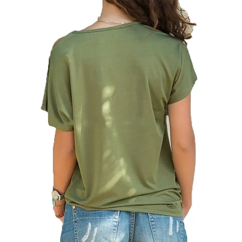 

Women T-shirt Loose Slash Neck T Shirt Religion Buddha T-shirt Summer Casual Irregular Skew Cross Bandage Tops Tee