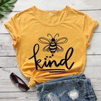 bee kind women fashion pure casual funny graphic slogan grunge tumblr young hipster t shirt kindness girl gift tees tops l368