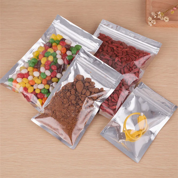 

100PCS/1lot Aluminum Foil Bag13*7cm-18*26cm Nut&Candy& Tea &Snack Aluminum Foil Paper Kitchen Packing &Self-sealing Bag