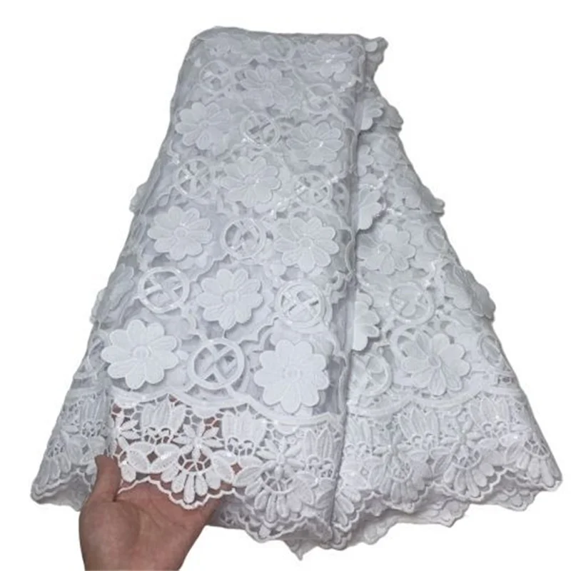 

Белый французский тюль, кружевная ткань, 3D Мягкие Свадебные материалы, нигерийская африканская сетка, кружевная ткань, Швейные Блестки для свадебной вечеринки