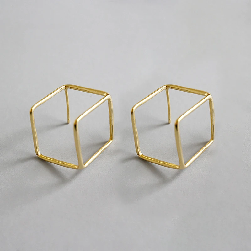 Женские серьги-гвоздики из серебра 925 пробы 18K | Украшения и аксессуары