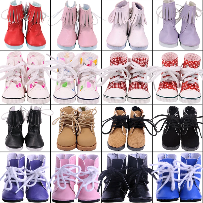 Doll Shoes Boots 5Cm High-Top PU Shoes To Choose For 14.5 Inch Wellie Wisher Doll & 32-34Cm Paola Reina Doll Clothes