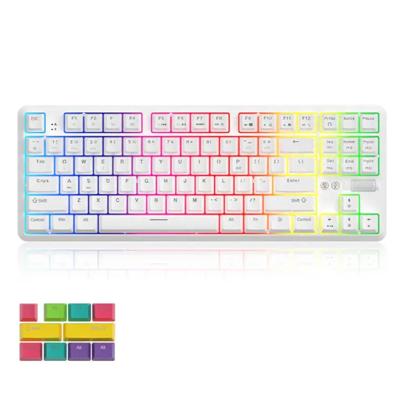 

87 Keys Bluetooth-compatible Wired/Wireless Mechanical Keyboard for Ajazz K870T with RGB L4MD