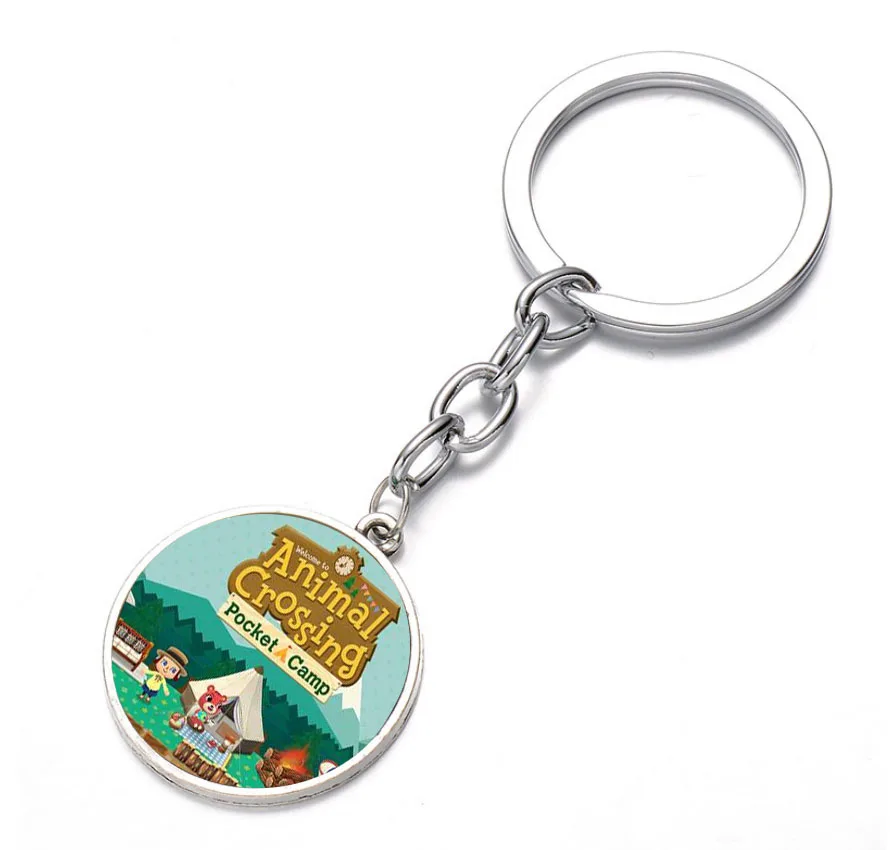 

Обувь для косплея; Аниме животных пересечения брелок для женщин ключ кольцо Кристальный стеклянный кабошон арт ключевая цепочка изображен...