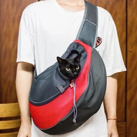 fashion pet dog carrier outdoor breathable%c2%a0mesh splicing zipper handbag pouch pet shoulder bag cats sling bag sl