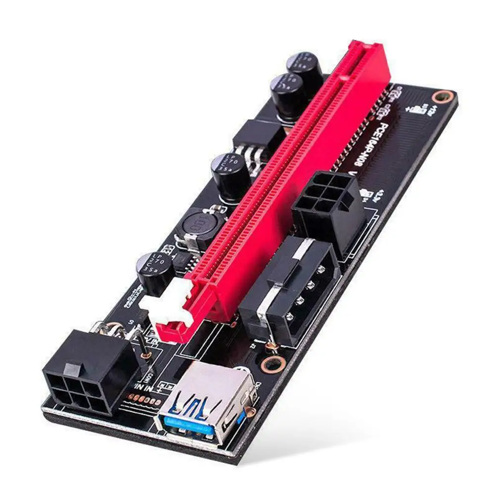 6 шт. новейший VER009 USB 3.0 PCI-E Райзер VER 009S Экспресс 1X 4x 8x 16x адаптер pcie карта SATA 15