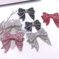 1pcs bling rhinestone bowknot beautiful bow decorations sandals high heels shoes button clip diy manual metal shoe accessories