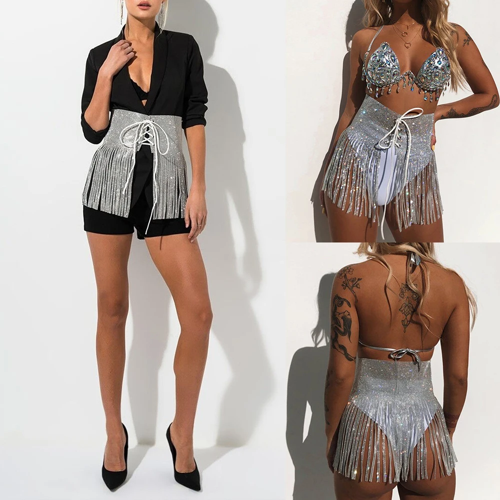 Цепочка для тела с металлическими кисточками роскошная цепочка на талию