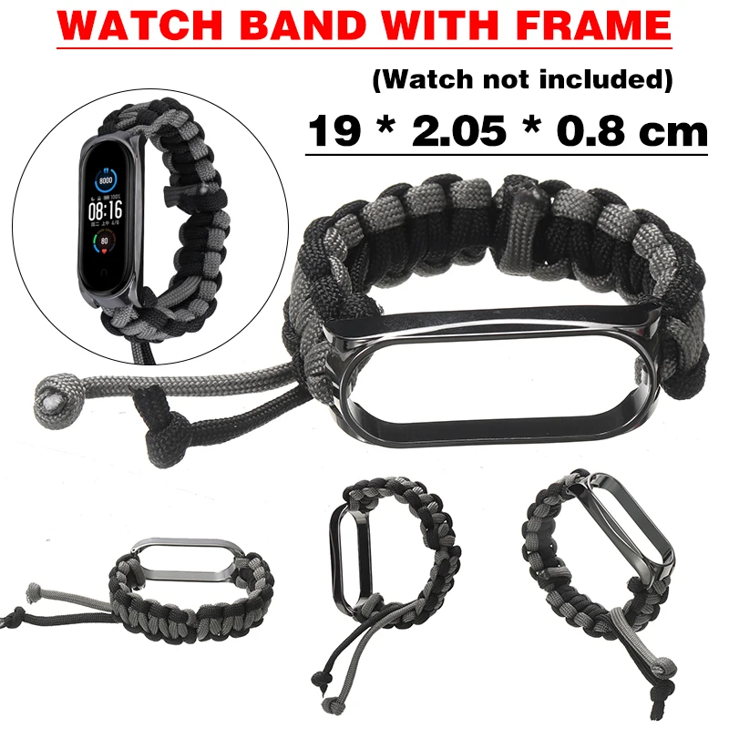 

Fashion Nylone Parachute Cord Strap For Xiaomi Mi Band 5 / 5 NFC Casual Sport Wrist Bands Smart Watch Replacement Accessories