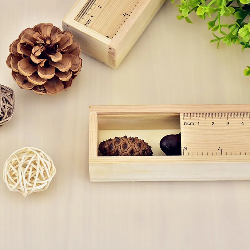 100 шт. новый деревянный пенал с линейкой/может потянуть Деревянный чехол для