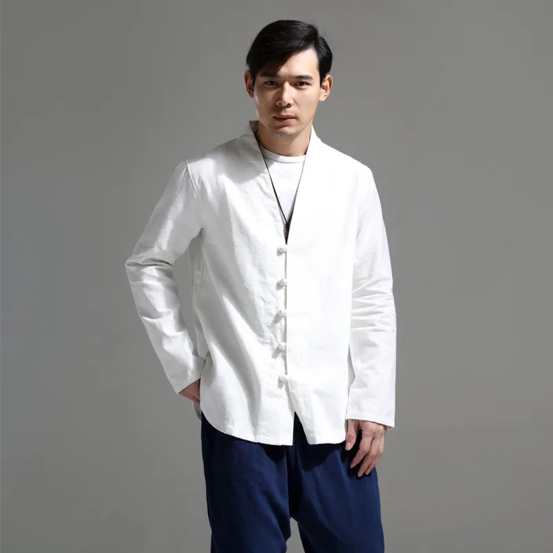 EWQ/мужская одежда 2020 Новая Осенняя хлопковая и Льняная мужская винтажная